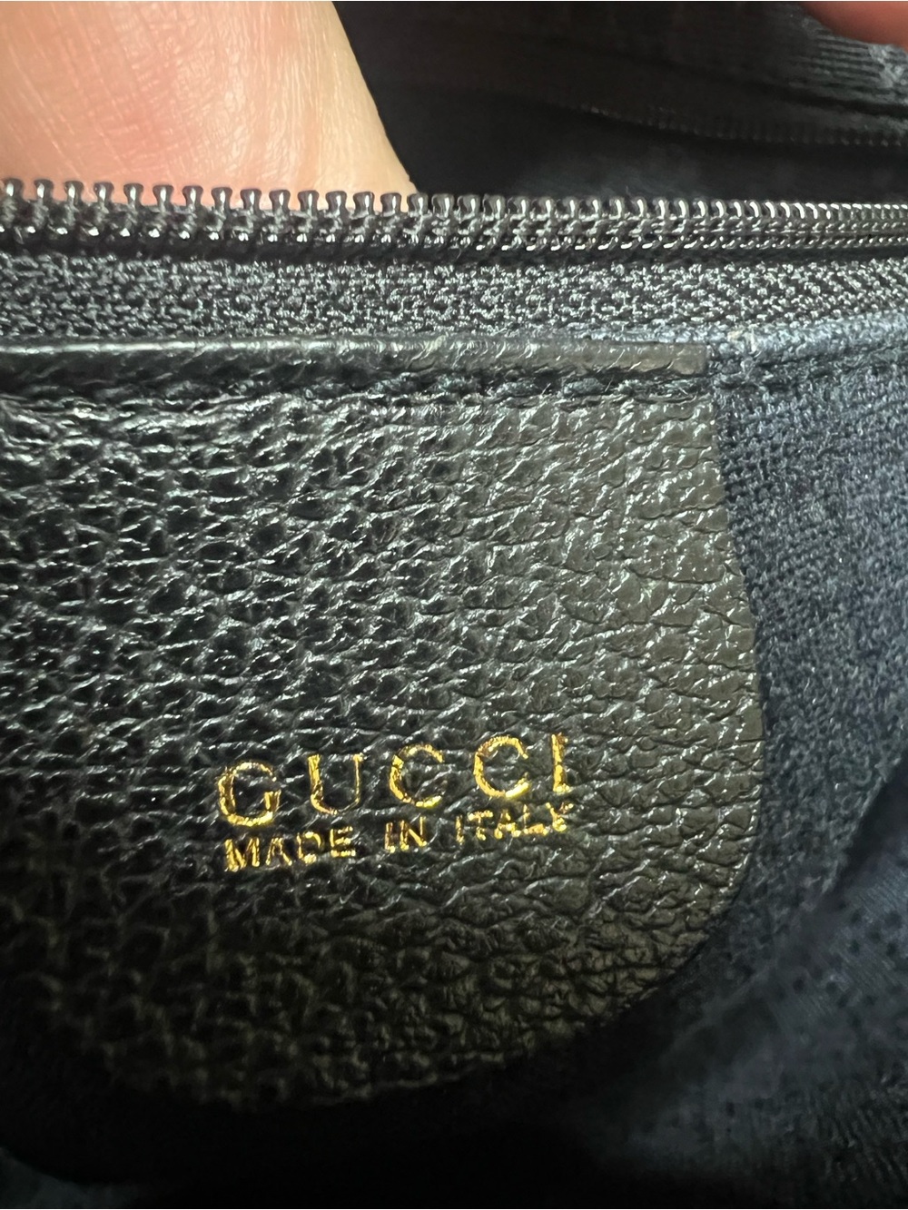 GUCCI STIRRUP SADDLE BAG VINTAGE BLACK LEATHER & SUEDE - Picture 10 of 16